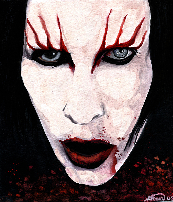 Marilyn Manson Portrait Painting