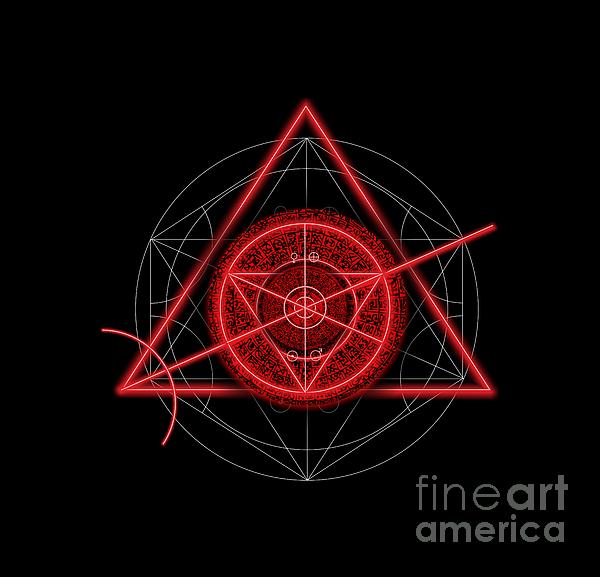 Occult Magick Symbol On Red By Pierre Blanchard Digital Art