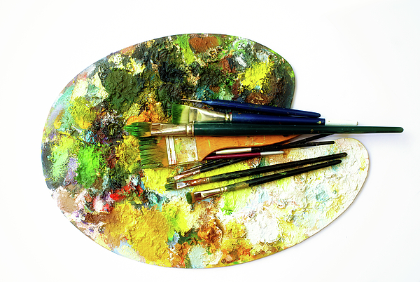 paint brushes stock photos - OFFSET