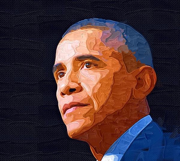 Barack Obama Portrait by Victor Gladkiy