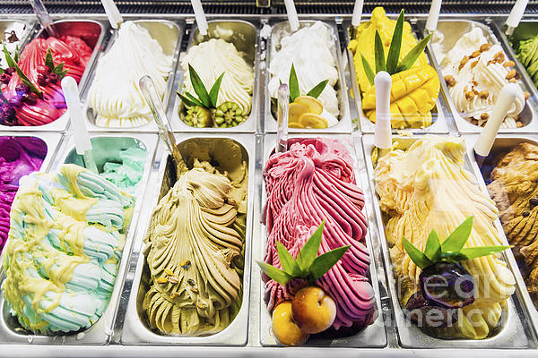 Italian Gelato Gelatto Ice Cream Display In Shop Greeting Card for Sale by  JM Travel Photography