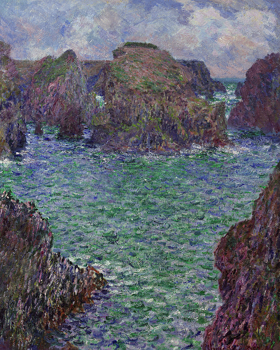 Belle-Ile Rocks at Port-Goulphar by Claude Monet Tote Bag