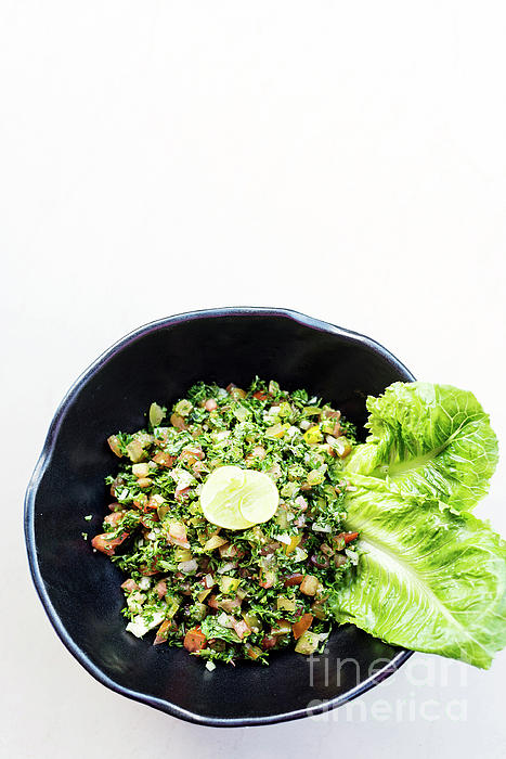 Tabouleh Traditional Lebanese Middle Eastern Salad Bowl Meze Sta