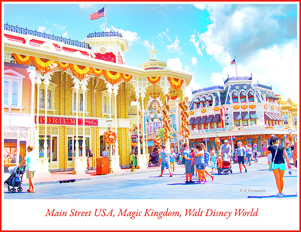 Main Street USA, Nighttime, Walt Disney World Coffee Mug by A Macarthur  Gurmankin - Pixels