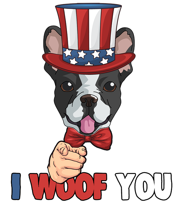 4th of july boston terrier clipart