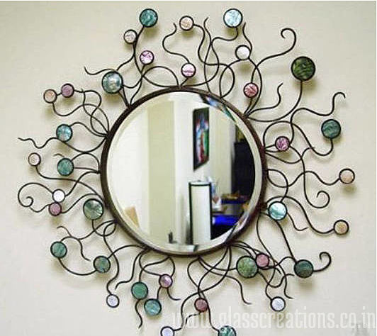 stained glass design on mirror