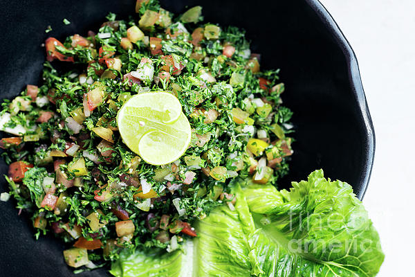 Tabouleh Traditional Lebanese Middle Eastern Salad Bowl Meze Sta