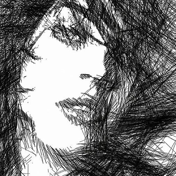 Rafael Salazar - Woman Sketch In Black And White By