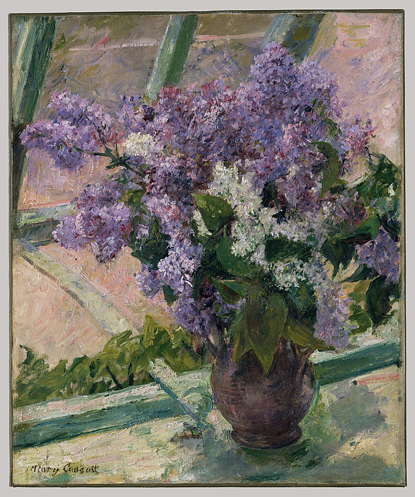 Mary Cassatt - Lilacs in a Window
