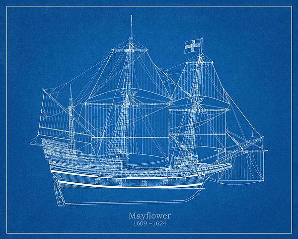 Mayflower ship plans T-Shirt for Sale by StockPhotosArt Com