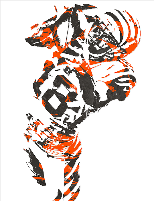 Aj Green Cincinnati Bengals Art Poster by Joe Hamilton - Fine Art