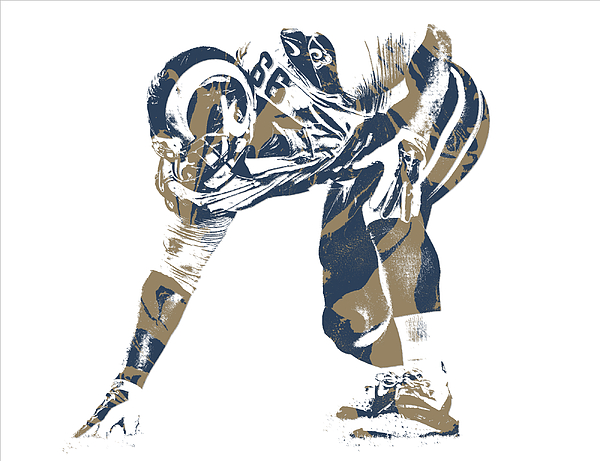 Aaron Donald LOS ANGELES RAMS PIXEL ART 15 Mixed Media by Joe Hamilton -  Pixels