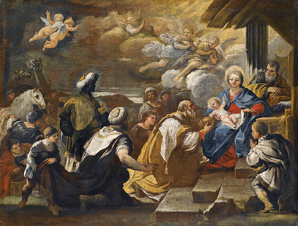 The Sacrifice of Manoah Fleece Blanket by Luca Giordano - Pixels