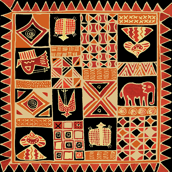 African Royal Kente Cloth Design Spiral Notebook by Vagabond Folk Art -  Virginia Vivier - Pixels Merch