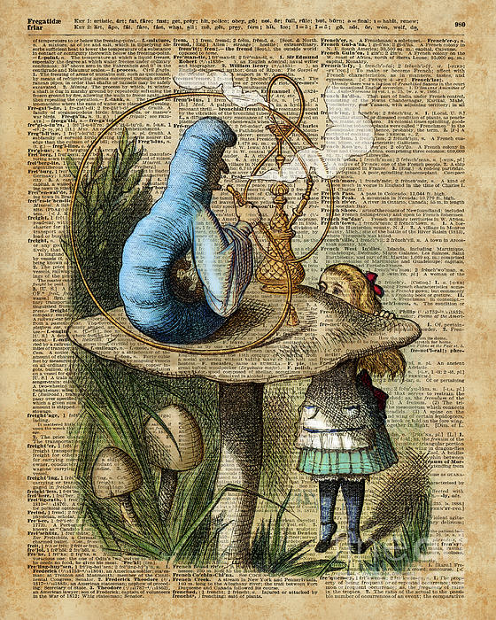 Vintage Alice in Wonderland Collage Who In The World Am I Quote Onesie by  Anna W - Fine Art America