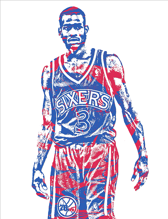 Allen Iverson 76ers NBA Star Bath Towel by Afrio Adistira - Pixels