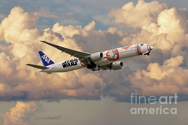 ANA Boeing 777 - Star Wars BB-8 Tapestry by Airpower Art - Airpower Art  Official Website