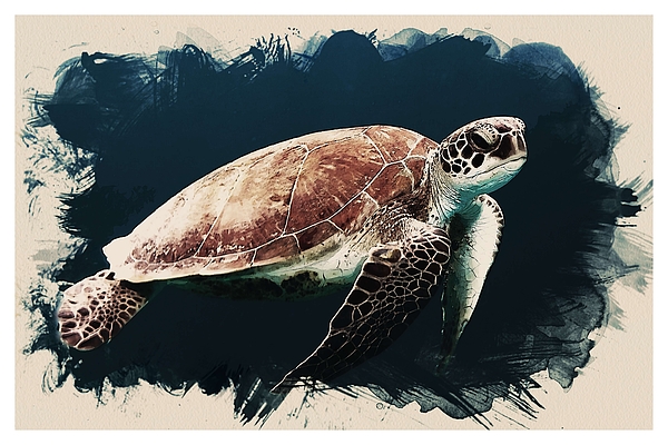 Animal Kingdom Series - Caretta Caretta Sea Turtle Bath Towel by Celestial  Images - Pixels