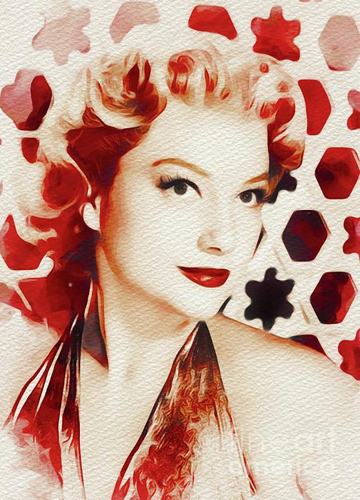 Anne Baxter, Vintage Actress #4 Yoga Mat by Esoterica Art Agency - Pixels