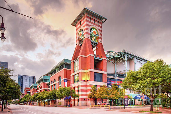 Architectural Photograph of Minute Maid Park Home of the Astros - Downtown  Houston Texas T-Shirt by Silvio Ligutti - Fine Art America