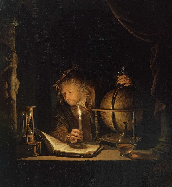 Astronomer by Candlelight by Gerrit Dou Fleece Blanket by Gerrit Dou ...