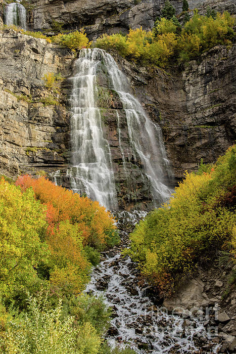 Autumn Bridal Veil Falls Provo Canyon Utah Greeting Card For Sale By Gary Whitton