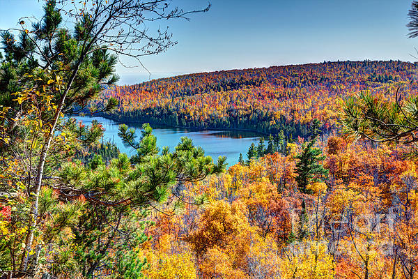 Wayne Moran - Autumn Colors Overlooking Lax Lake Tettegouche State Park II
