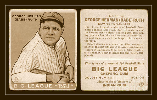 George Herman (Babe) Ruth, Big League Chewing Gum