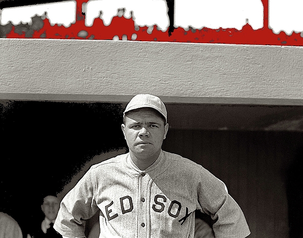 red sox babe ruth color photo