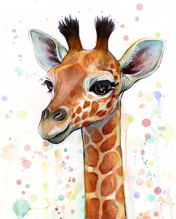 Giraffe Watercolor Png Toughinspire 9703