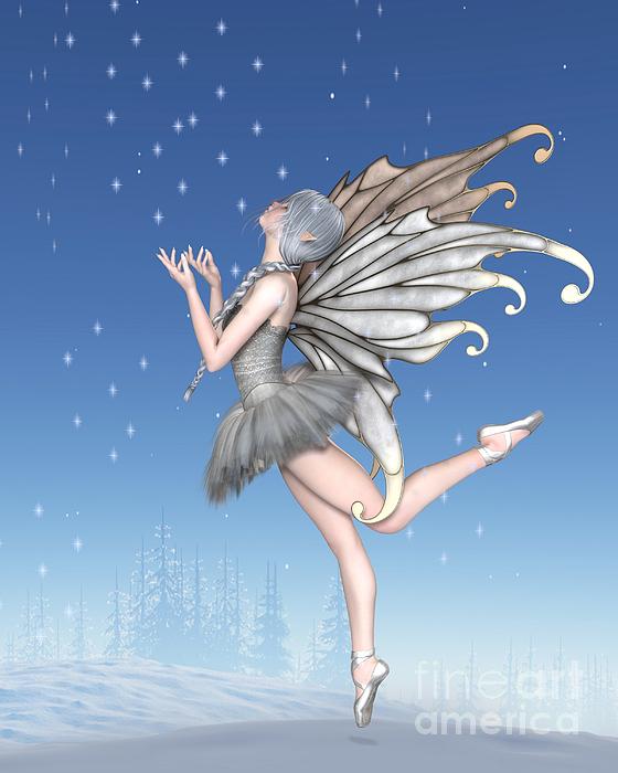 Ballerina Winter Fairy Dancing in the Snow iPhone X Case by Fairy