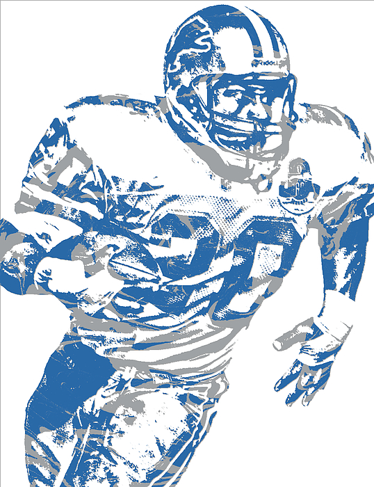 Detroit Lions 50 Years Vintage Poster T-Shirt by Big 88 Artworks - Pixels