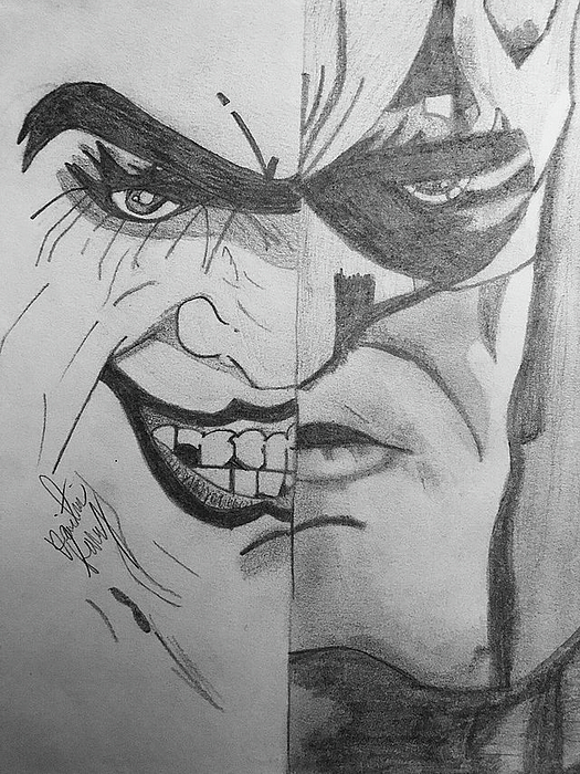 batman joker drawings in pencil