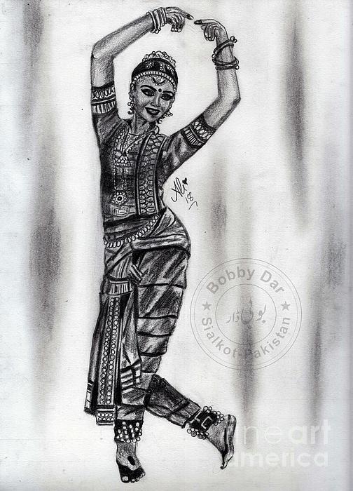 Draw a Bharatanatyam dancer - YouTube