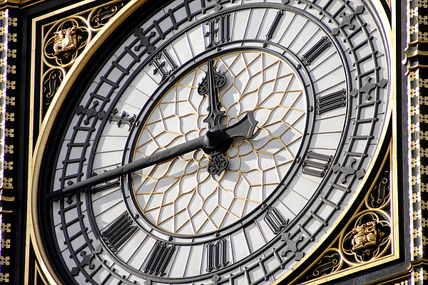Big Ben Clock Face London Uk Greeting Card For Sale By Johnny Greig