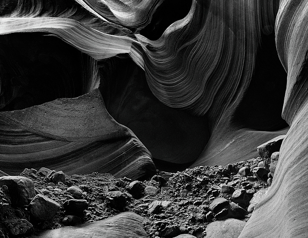 Paul Cannon - Black and White of Antelope Slot Canyon