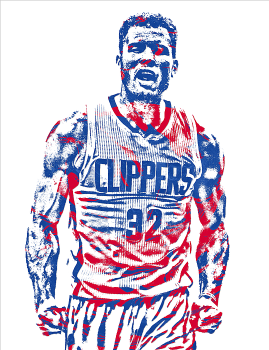 Blake Griffin Los Angeles Clippers Pixel Art 4 Kids T-Shirt by Joe Hamilton  - Pixels