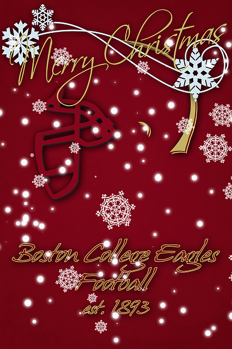 Boston College Eagles Christmas Card Greeting Card for Sale by Joe Hamilton