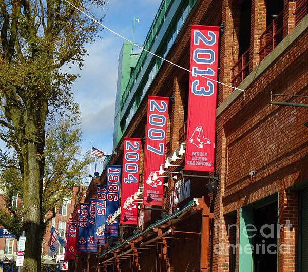 Boston Red Sox World Series Banners Greeting Card