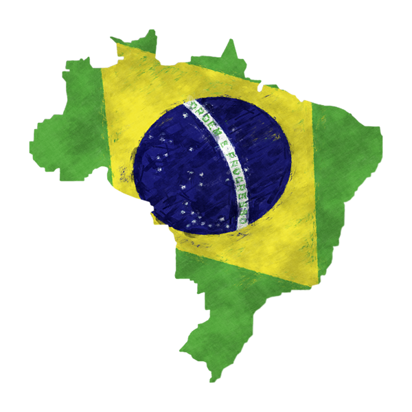 Brazil Map and Flag - Cool Brasil Shape Design Women's T-Shirt
