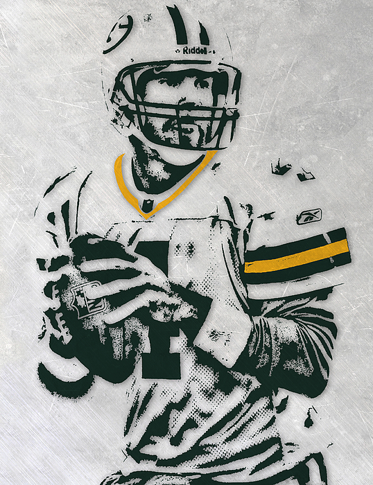 Brett Favre Green Bay Packers Abstract Art 4 Zip Pouch by Joe Hamilton -  Fine Art America