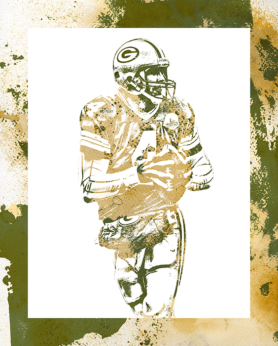 Brett Favre Green Bay Packers Abstract Art 4 Zip Pouch by Joe Hamilton -  Fine Art America