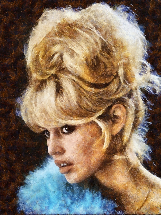 Brigitte Bardot Hollywood Actress Greeting Card by Esoterica Art Agency