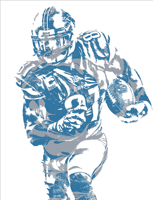 Matthew Stafford Detroit Lions Colorful Minimalist Vector Athletes