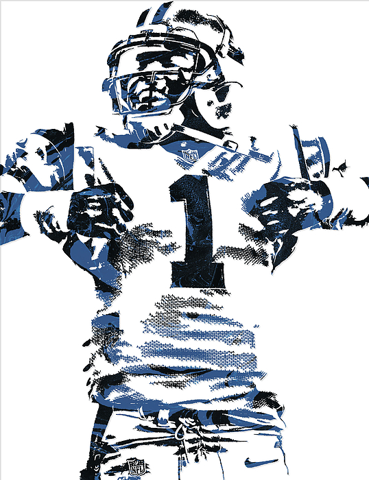 Cam Newton watercolor, Carolina Panthers wall art, Cam Newton Carolina  Panthers