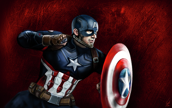 Captain America Digital+art for Sale