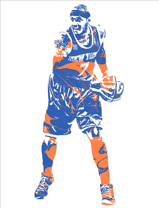 Carmelo Anthony New York Knicks Pixel Art 2 Tank Top