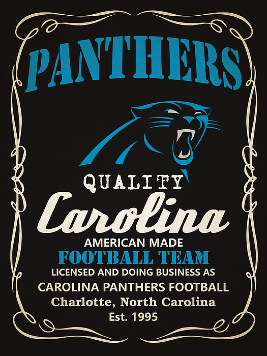 Carolina Panthers Vintage Art Kids T-Shirt by Joe Hamilton - Pixels