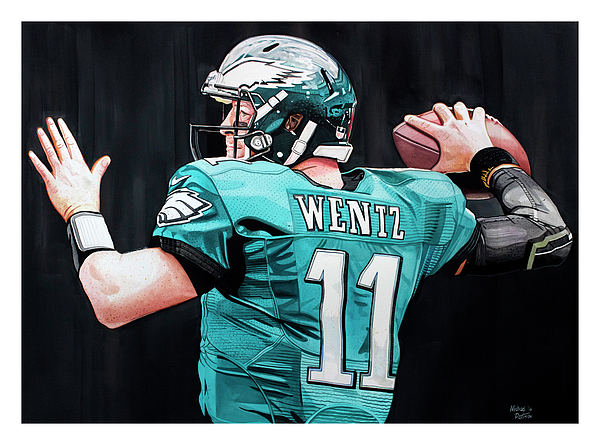 Carson Wentz Jersey Design | Greeting Card