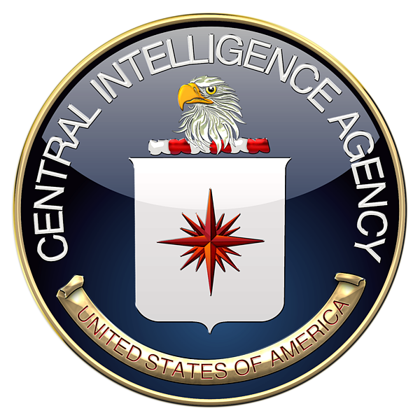 Central Intelligence Agency C I A Emblem On Red Velvet Greeting Card
